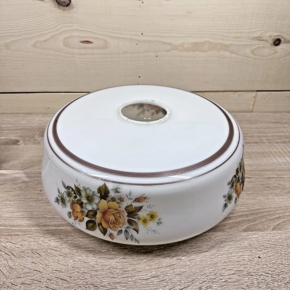 Vintage White Milk Glass Floral Ceiling Light Shade Globe Replacement 10